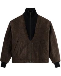 Maison Margiela - Herringbone Wool Zip Jacket - Lyst