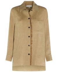 Antonelli - Frayed Trim Longline Shirt - Lyst