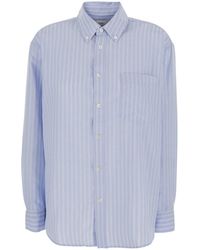DUNST - Classic Striped Oversized Shirt - Lyst