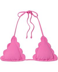 Marysia Swim - Broadway Seersucker Triangle Bikini Top - Lyst