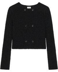 Courreges - Bouclette Knit Double Breasted Jacket - Lyst