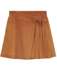 Loewe - Buckle Pleated Short Skirt - Lyst