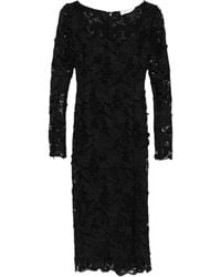 Blumarine - Floral Lace Square-Neck Midi Dress - Lyst