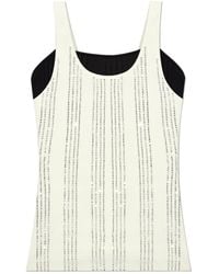 The Attico - The Embellished Double Layered Ribbed Top - Lyst