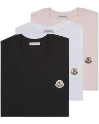 Moncler - Logo-Appliqué Cotton T-Shirts (Pack Of 3) - Lyst