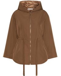 Max Mara - The Cube Charme Zip-Up Drawstring Coat - Lyst