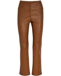 JOSEPH - Straight-Leg Leather Trousers - Lyst