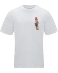 JW Anderson - Jw Anderson Gnome-Printed Crewneck T-Shirt - Lyst