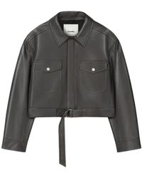Nanushka - Long-Sleeved Leather Jacket - Lyst