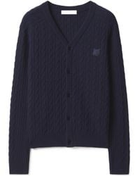 Maison Kitsuné - Fox-Head Motif Knit Cardigan - Lyst