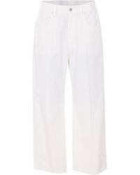 Brunello Cucinelli - Logo Patch Straight-Leg Trousers - Lyst