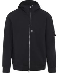 Stone Island - Logo Patch Zip-Up Hooded Jacket - Lyst