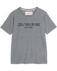 Valentino - Striped Crewneck T-Shirt - Lyst