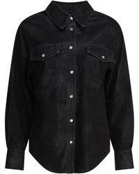 Isabel Marant - Delcia Leather-Texture Flap-Pocket Shirt - Lyst