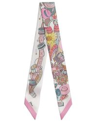 Dior - Graphic Print Skinny Scarf - Lyst