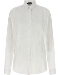 Tom Ford - Plastron Pleated Shirt - Lyst