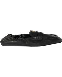 Miu Miu - Embossed-Logo Loafers - Lyst