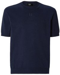 Fendi - Short-Sleeve Knitted Sweater - Lyst