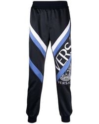 Versace - Logo Embroidered Track Pants - Lyst