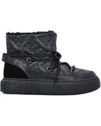 Pinko - Round Toe Quilted Ankle Boots - Lyst