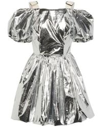 Simone Rocha - Puff-Sleeve Metallic Minidress - Lyst