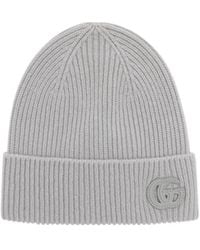 Gucci - Cashmere Hat With Patch - Lyst