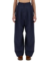 Alysi - Pleated Wide-Leg Trousers - Lyst