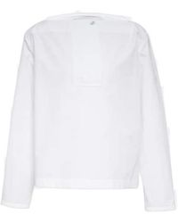 Jil Sander - Cotton Poplin Pleated Top - Lyst