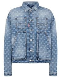 DSquared² - Light Wash Utility Jean Jacket - Lyst