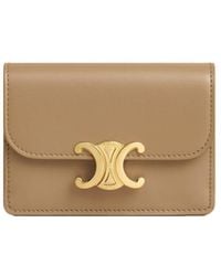 Celine - Card Holder With Flap Triomphe - Lyst
