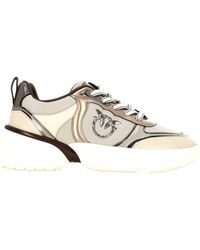 Pinko - Logo Panel Low-Top Sneakers - Lyst