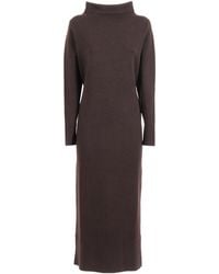 P.A.R.O.S.H. - Turtleneck Midi Dress - Lyst
