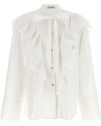 Alberta Ferretti - Pleated Ruffle Shirt - Lyst