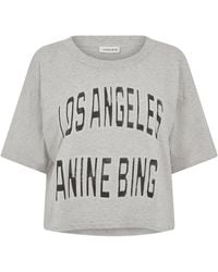 Anine Bing - Round Neck Short-Sleeved T-Shirt - Lyst