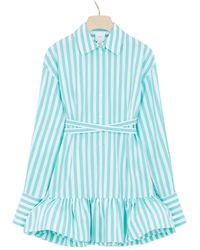 Patou - Striped Collared Long-Sleeve Shirt - Lyst