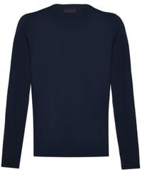 Prada - T-Shirt With Round Neck And Long Sleeves - Lyst