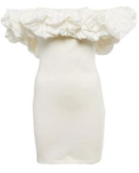Alexandre Vauthier - Off-Shoulder Ruffle-Trimmed Minidress - Lyst