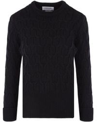 Thom Browne - Crisscross Cable-Knitted Sweater - Lyst
