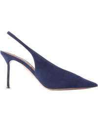 Aquazzura - Solid-Color Suede Slingback Pumps - Lyst