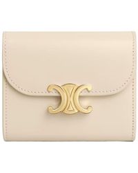 Celine - Triomphe Small Flap Wallet - Lyst