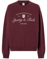 Sporty & Rich - Crew Neck Pullover Hoodie - Lyst