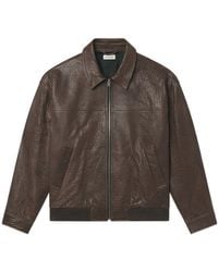 FRAME - Zip Leather Jacket - Lyst