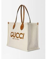Gucci - Logo Printed Medium Tote Bag - Lyst
