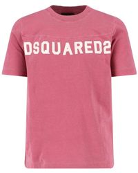 DSquared² - Logo-Detailed Crewneck T-Shirt - Lyst