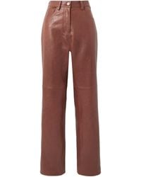 Magda Butrym - Leather Casual Pants - Lyst
