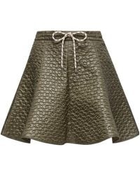 Moncler - Floral-Quilted Padded Mini Skirt - Lyst