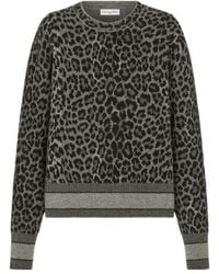 Dior - Leopard Print Long-Sleeved Pullover - Lyst