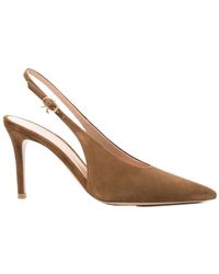 Gianvito Rossi - Robbie Pointed Toe Slingback Pumps - Lyst