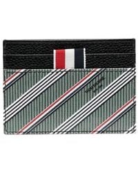 Thom Browne - Rwb Striped Logo Lettering Cardholder - Lyst