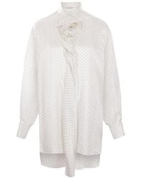 Ermanno Scervino - Polka Dot Printed Long-Sleeved Shirt - Lyst